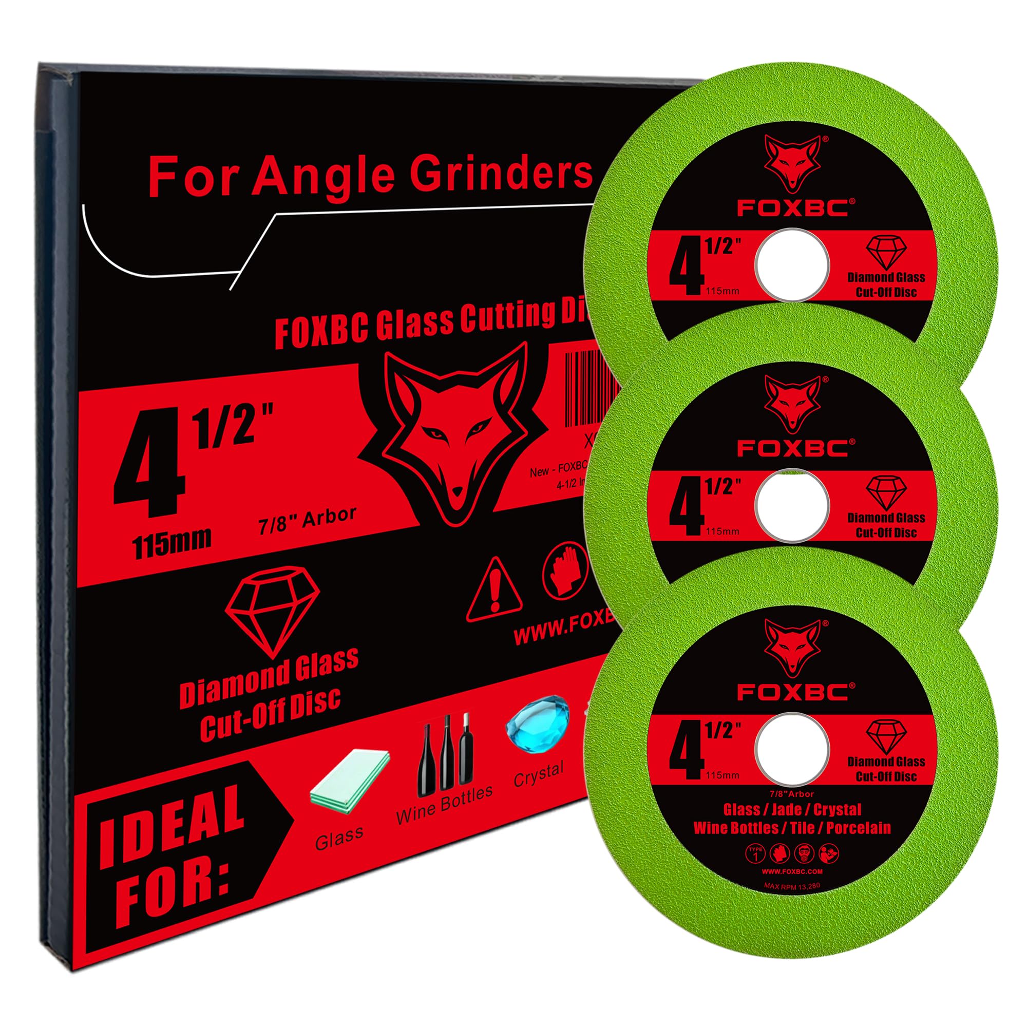 Crystal Press Tool - FOXBC 115mm diamant verre disque de