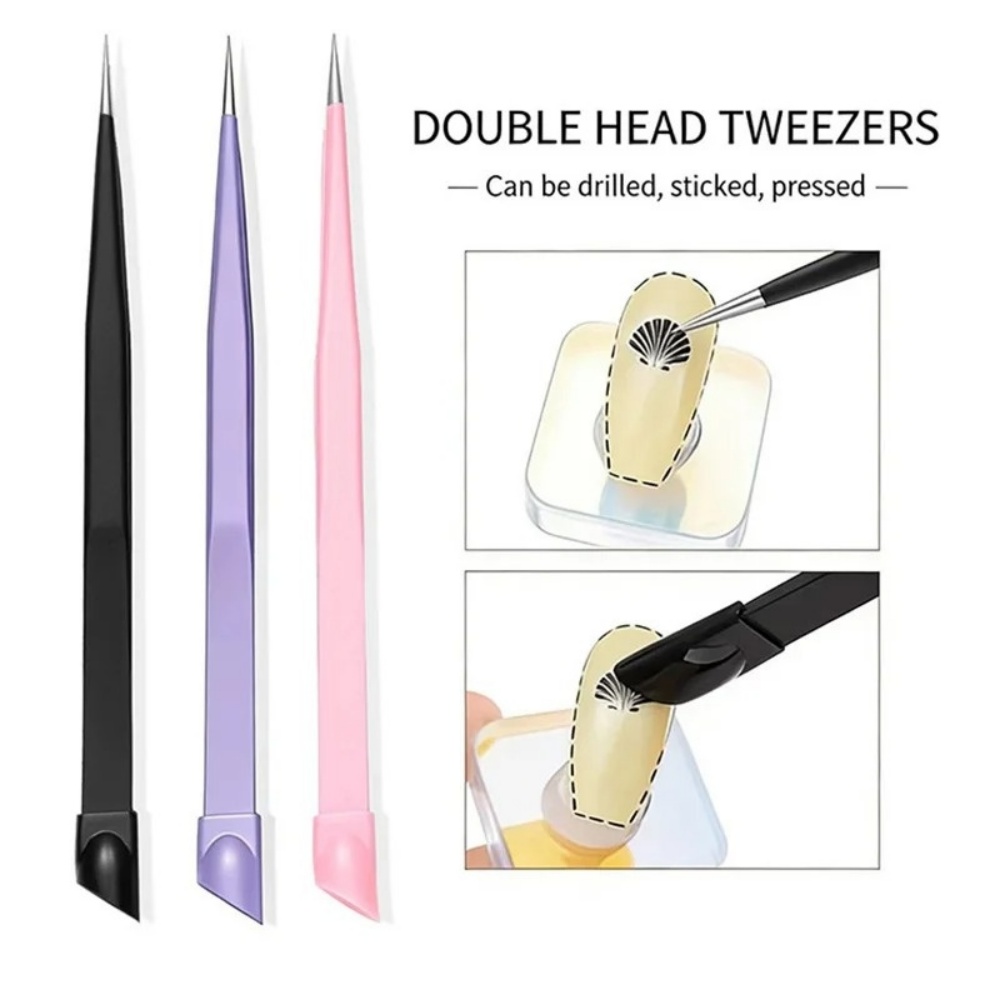 Crystal Press Tool - Pince à épiler double tête multi-usage,