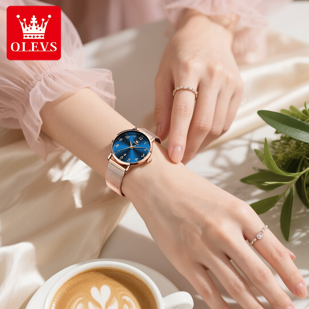 OLEVS 5653 femme montres éléga - Mesh Stainless Strap avis et prix