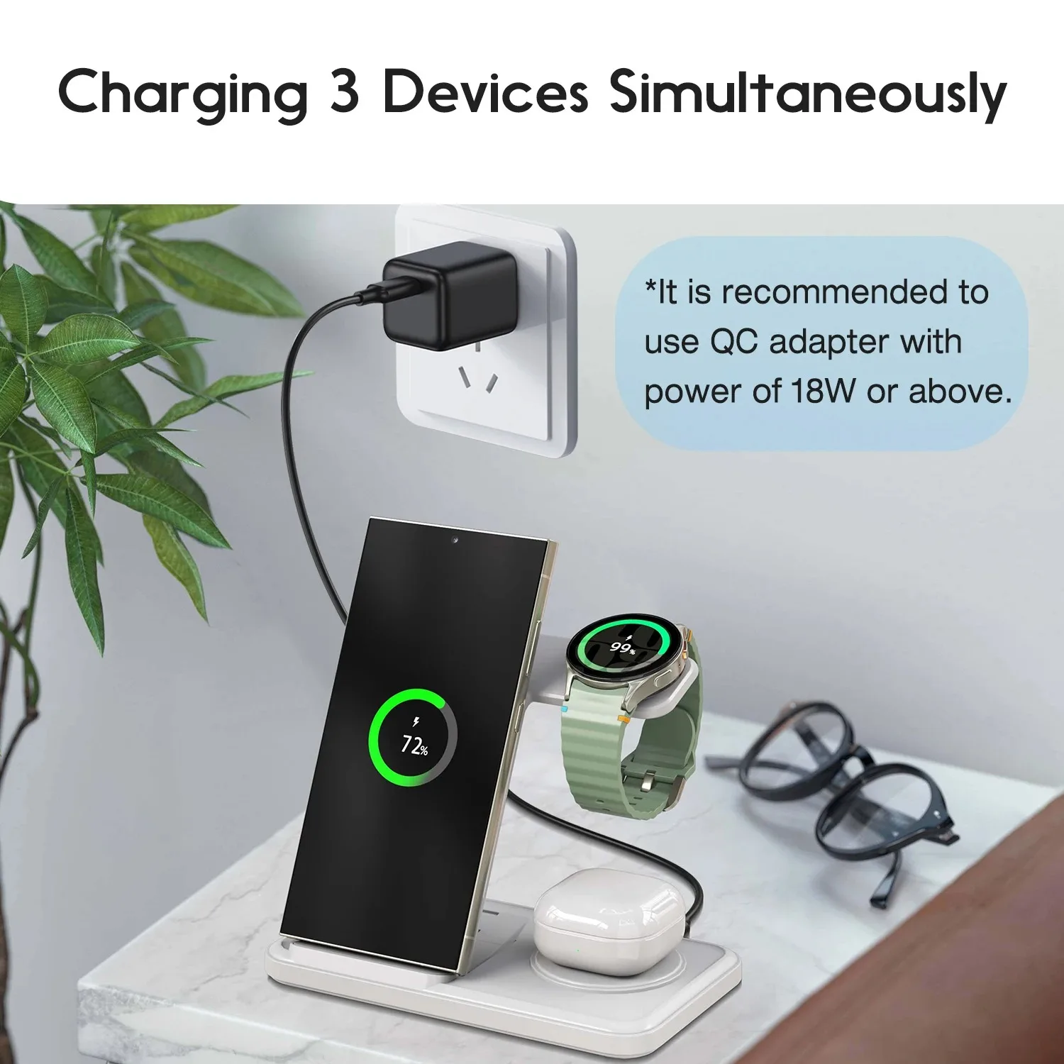 Station de chargeur sans fil 3 - Watches Smartwatch Samsung avis et prix