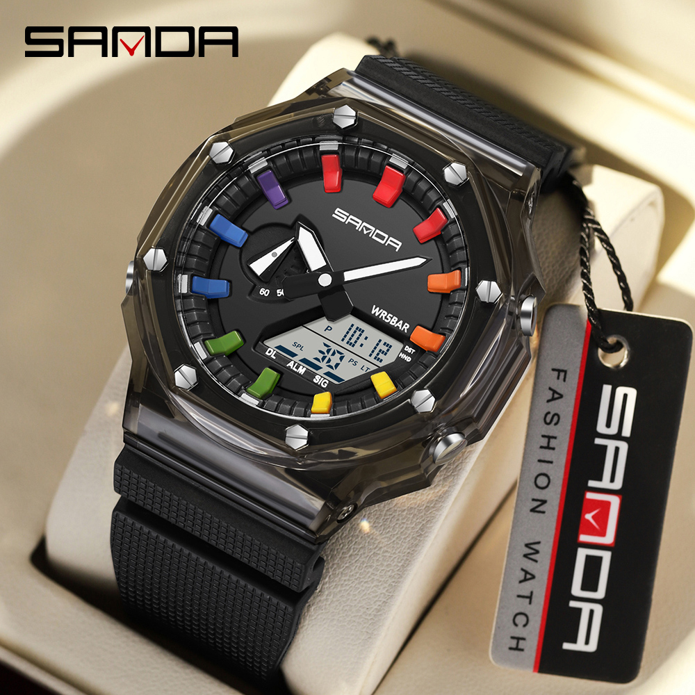 SANDA 3341 montre LED numériqu - Smartwatch Army Watches For Men avis et prix