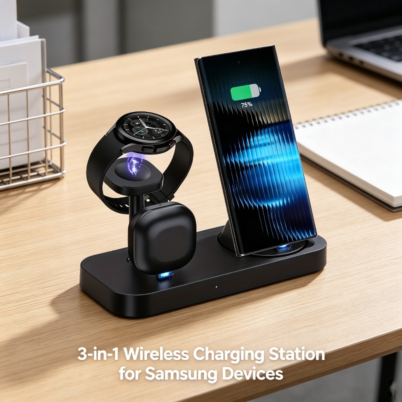 Chargeur sans fil 3 en 1, doub - Watches Smartwatch Samsung avis et prix